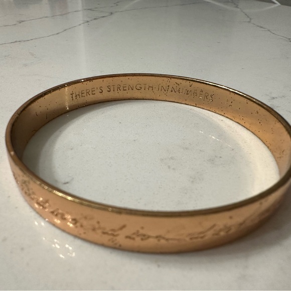 Kate Spade New York Engraved Rose Gold Bangle Bracelet - Picture 4 of 6